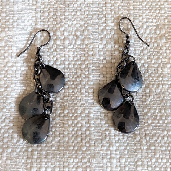 Anthropologie Hematite earrings - Picture 2 of 2